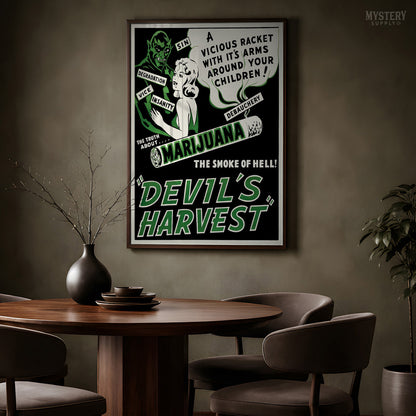 Devil's Harvest 1942 Vintage Exploitation Movie Poster