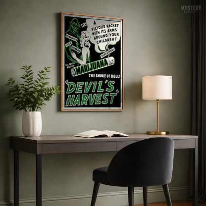 Devil's Harvest 1942 Vintage Exploitation Movie Poster