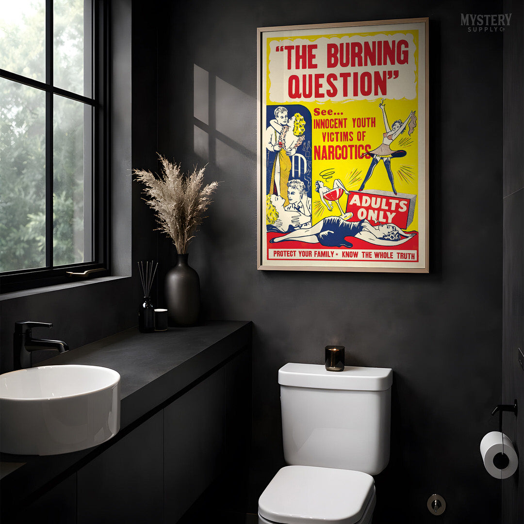 The Burning Question 1940s Vintage Exploitation Movie Poster
