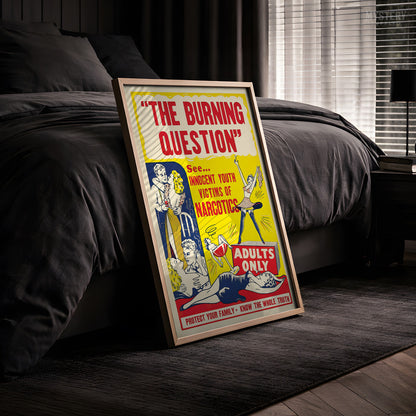 The Burning Question 1940s Vintage Exploitation Movie Poster