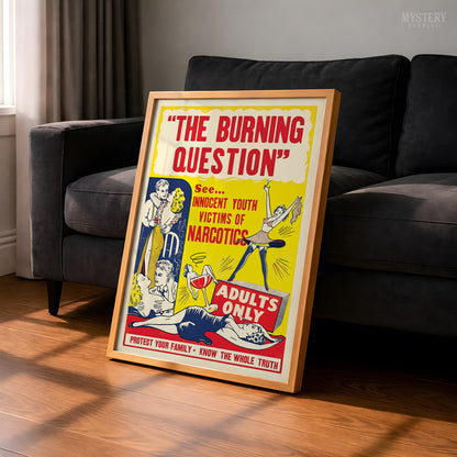 The Burning Question 1940s Vintage Exploitation Movie Poster