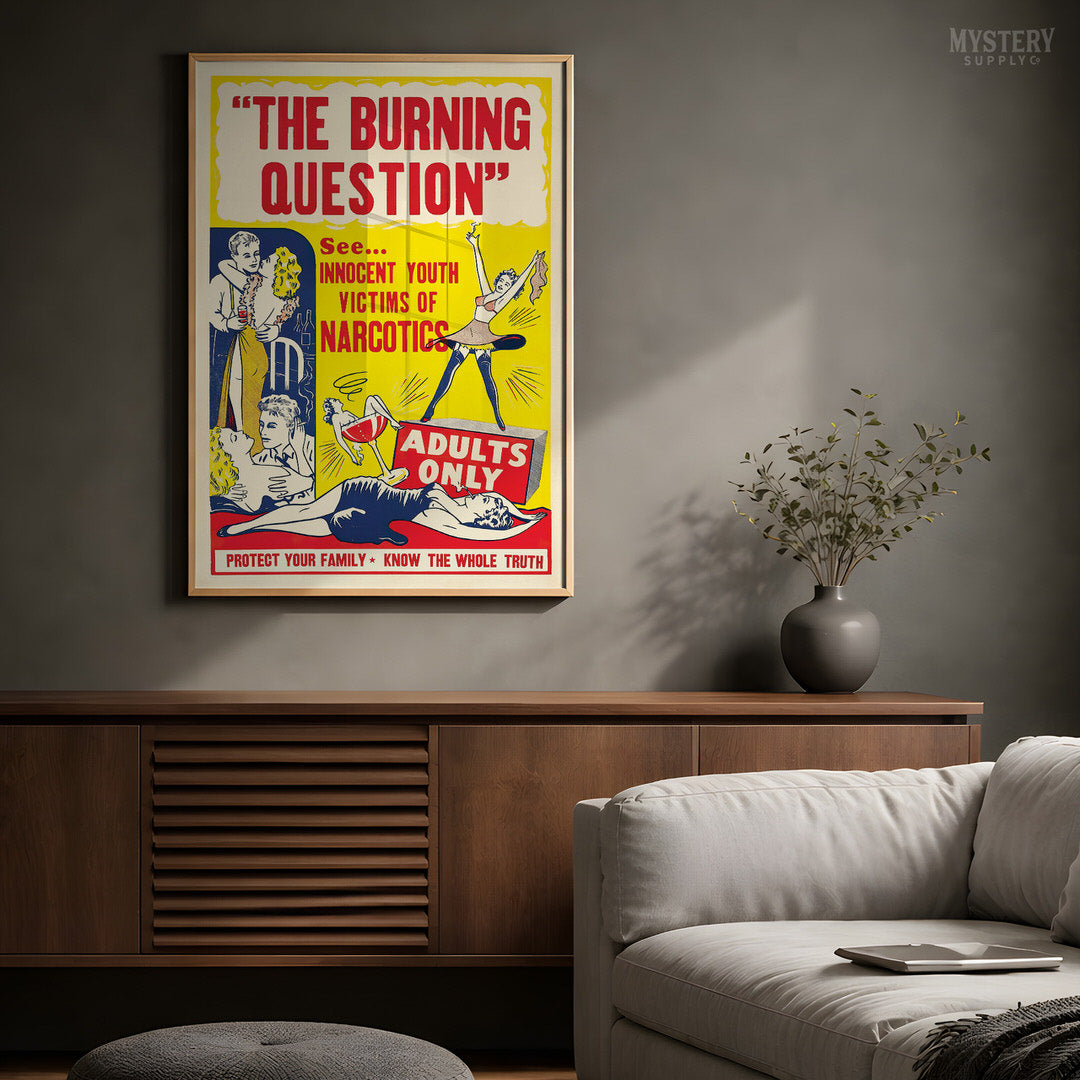 The Burning Question 1940s Vintage Exploitation Movie Poster
