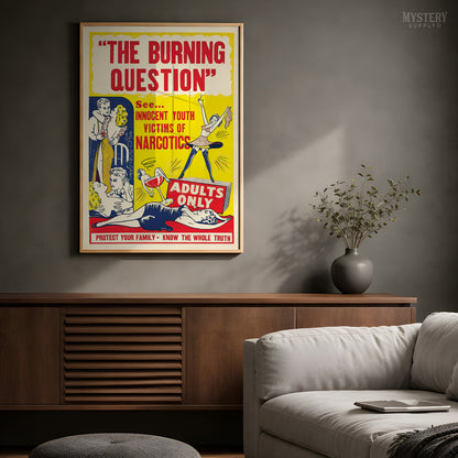 The Burning Question 1940s Vintage Exploitation Movie Poster