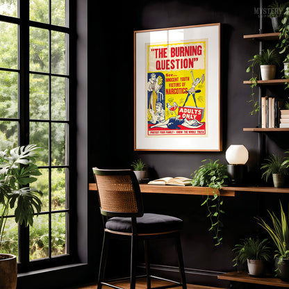 The Burning Question 1940s Vintage Exploitation Movie Poster