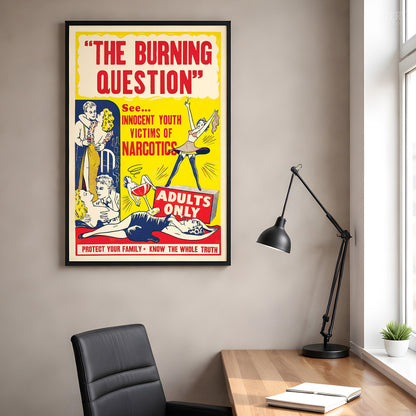 The Burning Question 1940s Vintage Exploitation Movie Poster