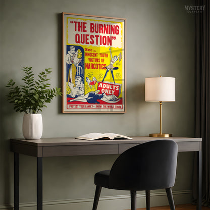 The Burning Question 1940s Vintage Exploitation Movie Poster