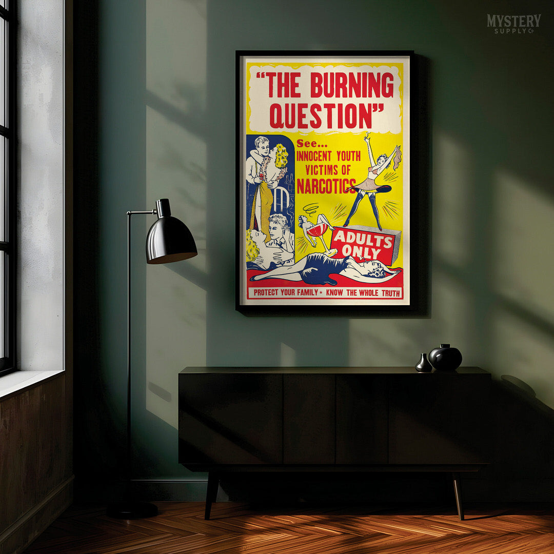 The Burning Question 1940s Vintage Exploitation Movie Poster