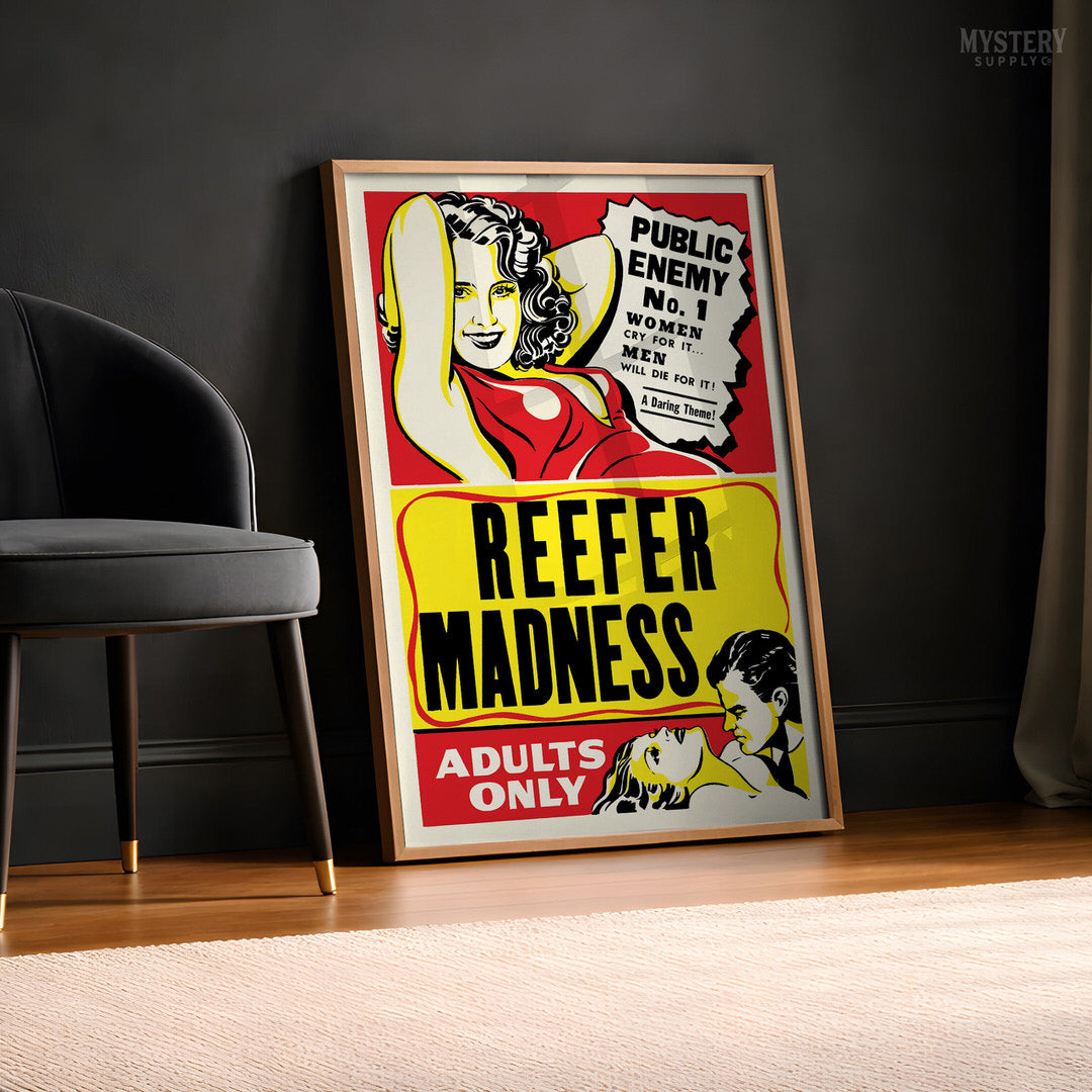 Reefer Madness 1950s Vintage Exploitation Movie Poster