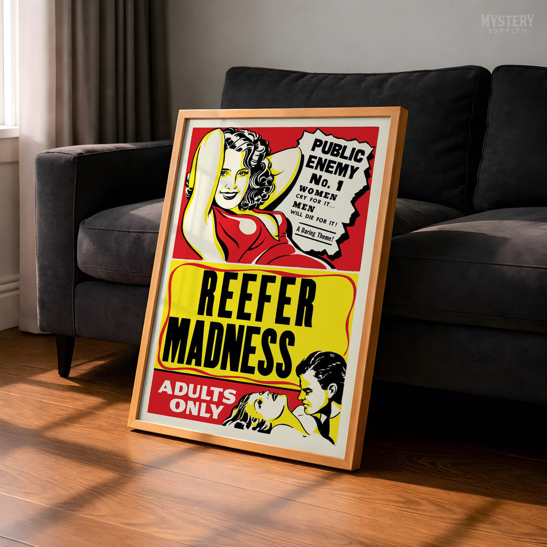 Reefer Madness 1950s Vintage Exploitation Movie Poster