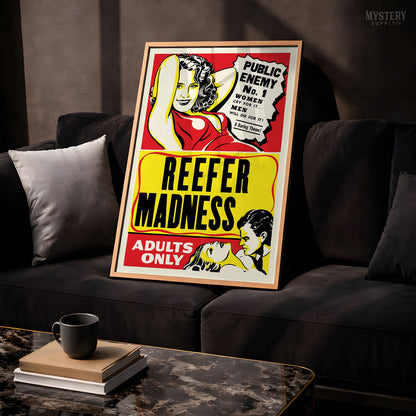 Reefer Madness 1950s Vintage Exploitation Movie Poster