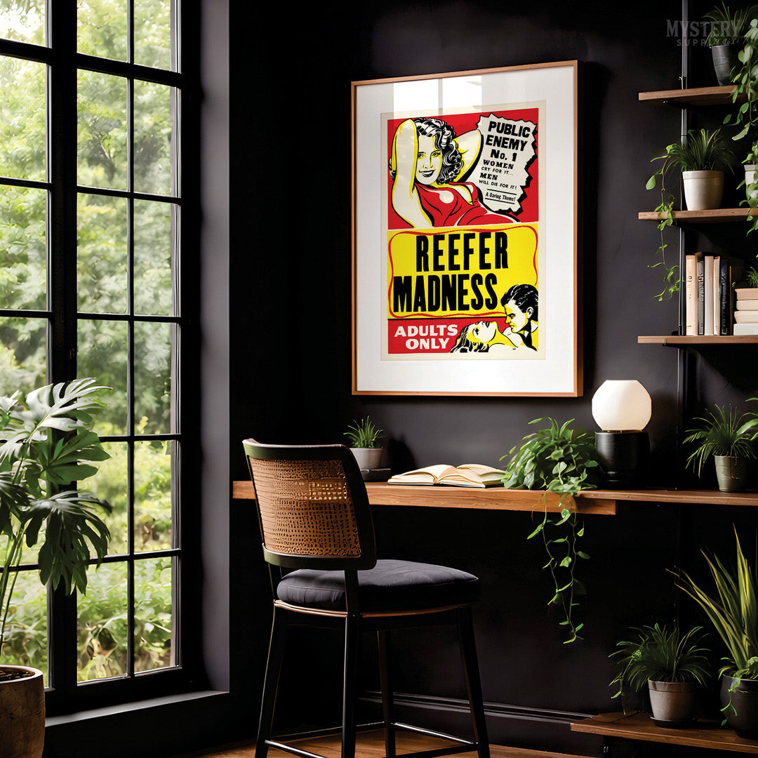 Reefer Madness 1950s Vintage Exploitation Movie Poster