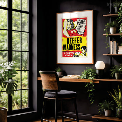 Reefer Madness 1950s Vintage Exploitation Movie Poster