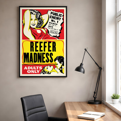 Reefer Madness 1950s Vintage Exploitation Movie Poster
