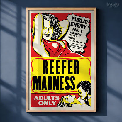 Reefer Madness 1950s Vintage Exploitation Movie Poster