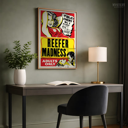 Reefer Madness 1950s Vintage Exploitation Movie Poster