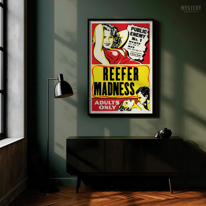 Reefer Madness 1950s Vintage Exploitation Movie Poster