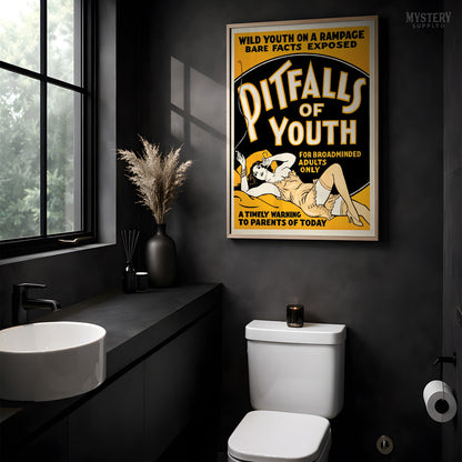 Pitfalls of Youth 1936 Vintage Exploitation Movie Poster