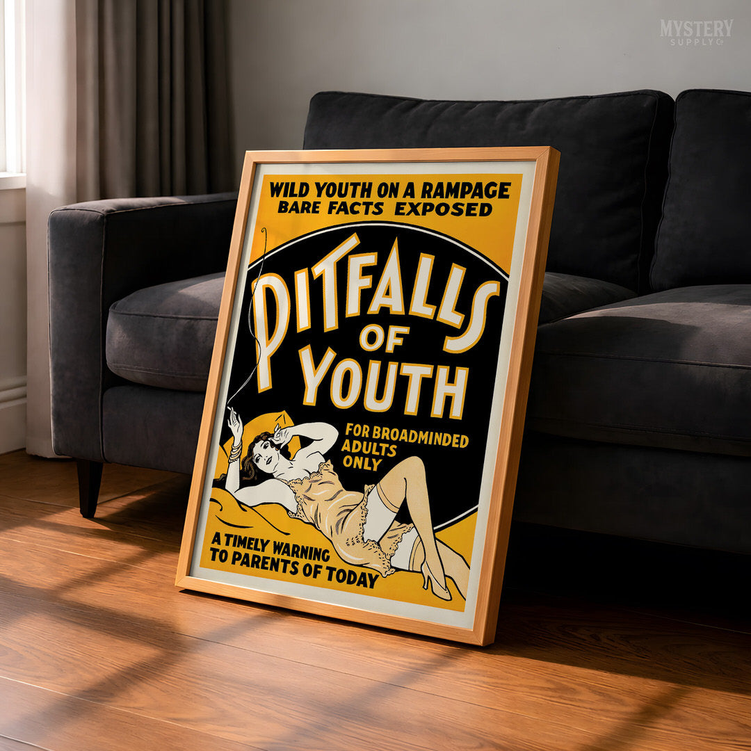 Pitfalls of Youth 1936 Vintage Exploitation Movie Poster