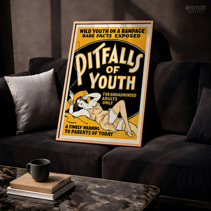 Pitfalls of Youth 1936 Vintage Exploitation Movie Poster