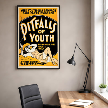 Pitfalls of Youth 1936 Vintage Exploitation Movie Poster