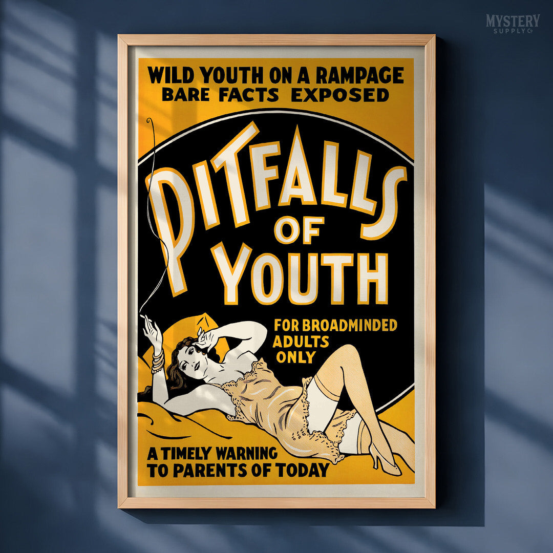 Pitfalls of Youth 1936 Vintage Exploitation Movie Poster