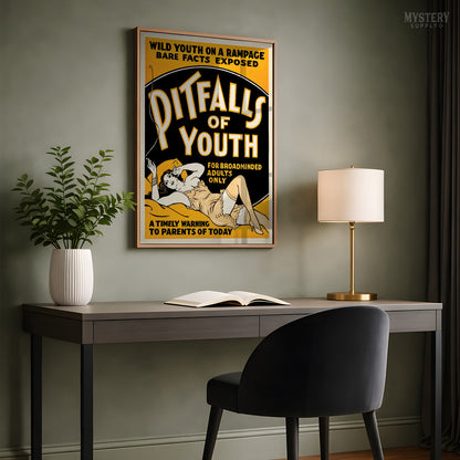 Pitfalls of Youth 1936 Vintage Exploitation Movie Poster