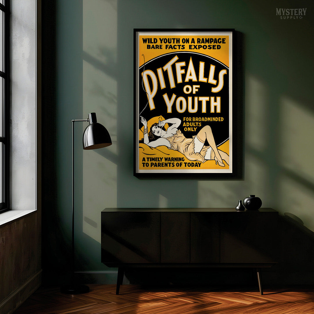 Pitfalls of Youth 1936 Vintage Exploitation Movie Poster