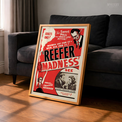 Reefer Madness 1930s Vintage Exploitation Movie Poster
