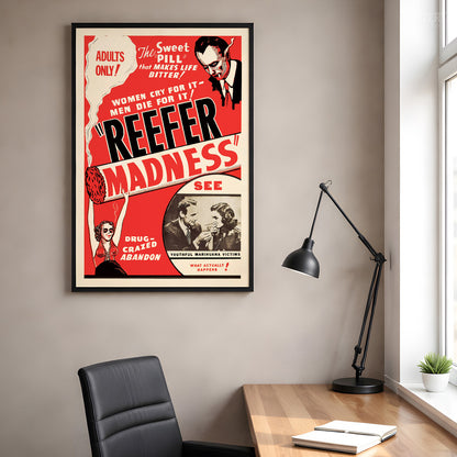 Reefer Madness 1930s Vintage Exploitation Movie Poster