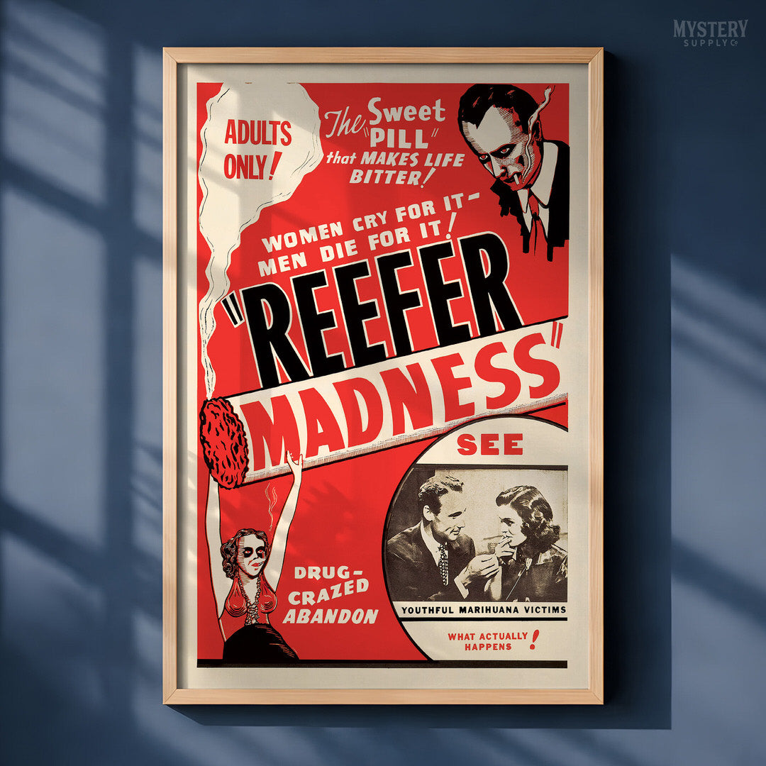 Reefer Madness 1930s Vintage Exploitation Movie Poster