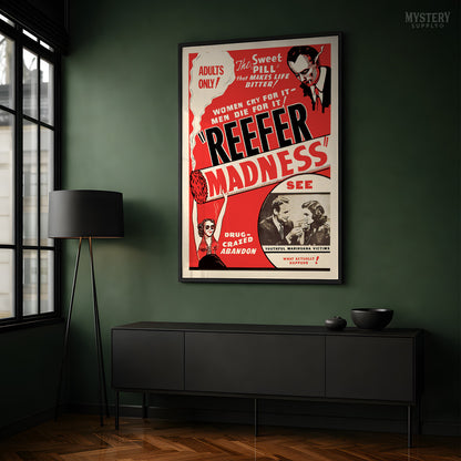 Reefer Madness 1930s Vintage Exploitation Movie Poster
