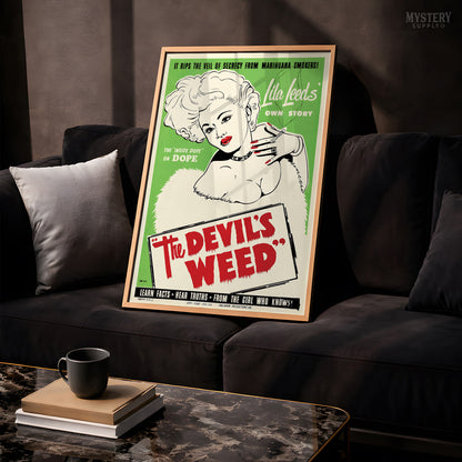 The Devil's Weed 1949 Vintage Exploitation Movie Poster