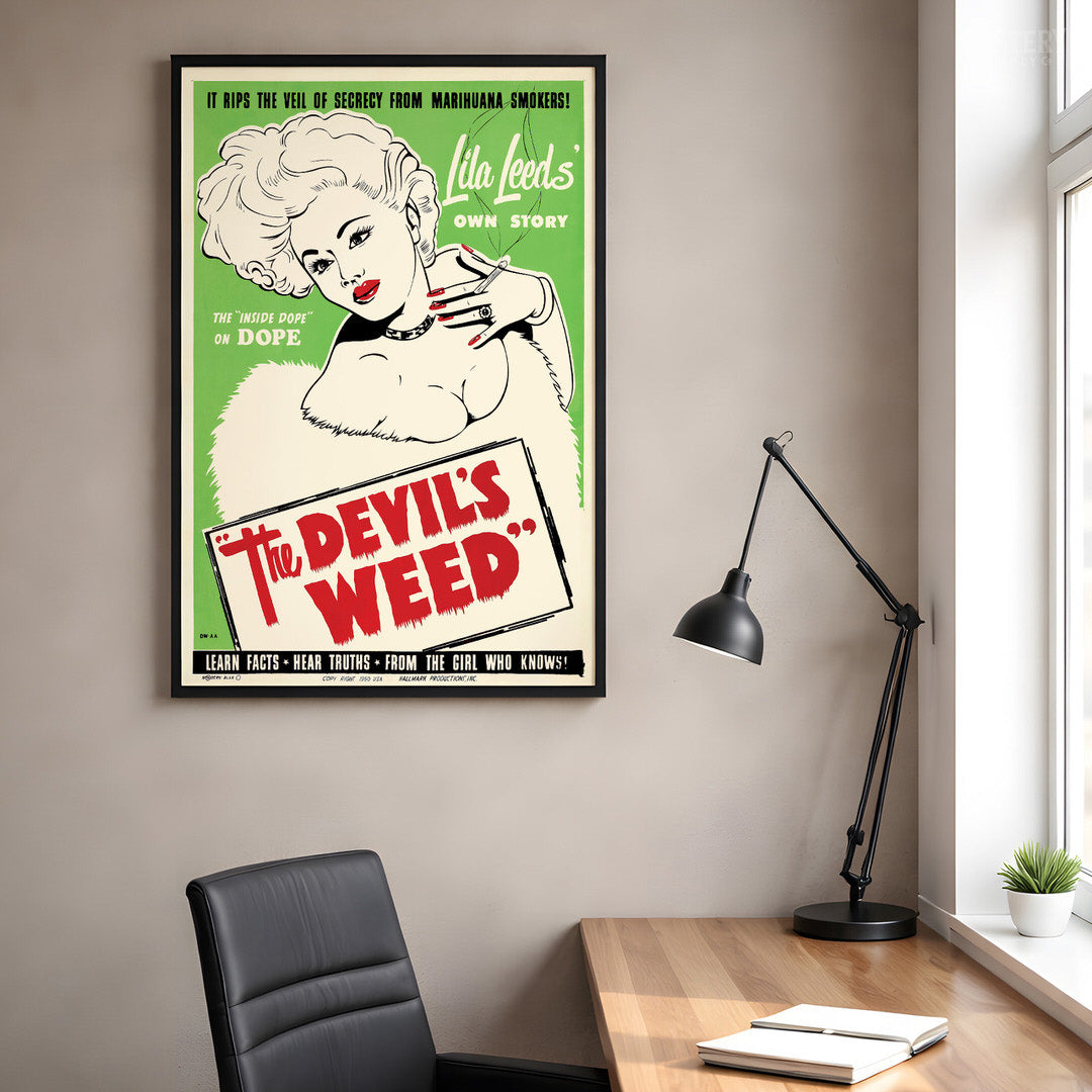 The Devil's Weed 1949 Vintage Exploitation Movie Poster