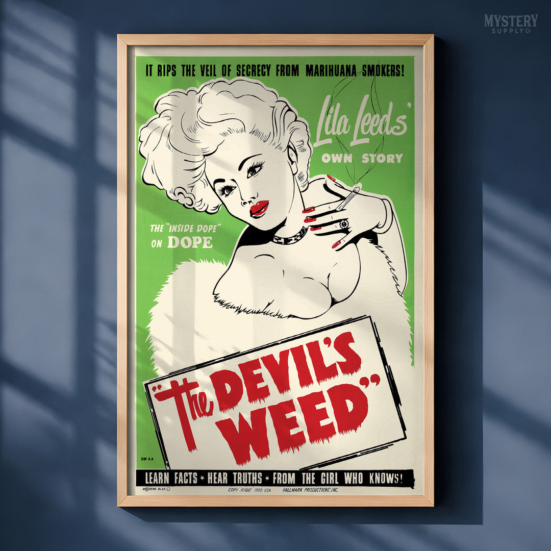 The Devil's Weed 1949 Vintage Exploitation Movie Poster