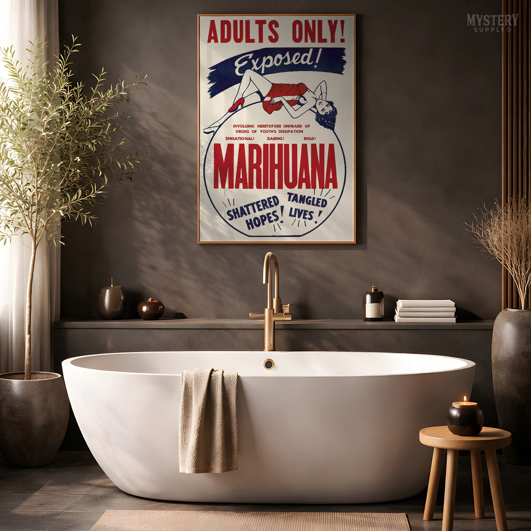 Marihuana Exposed 1936 Vintage Exploitation Movie Poster