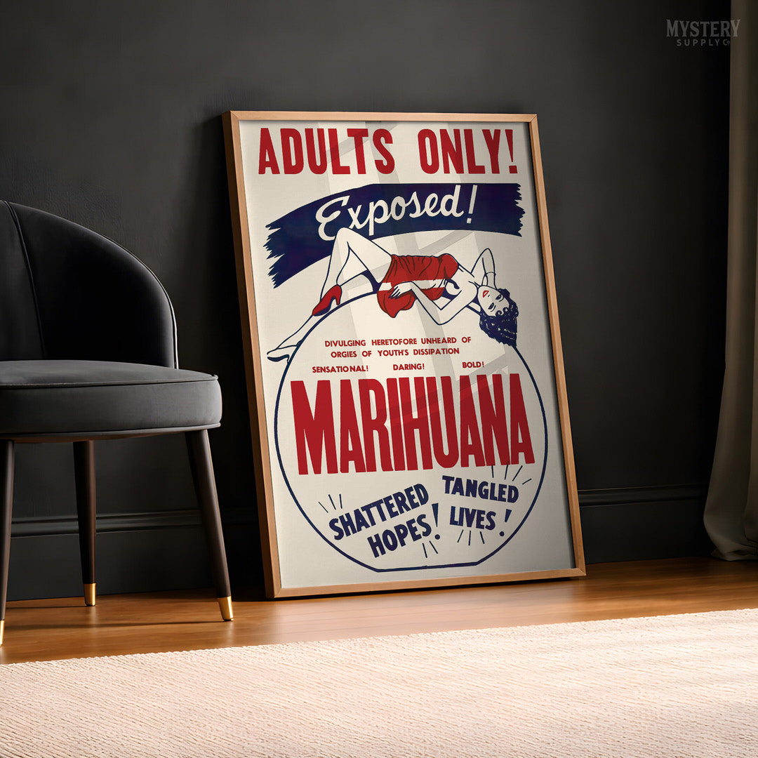 Marihuana Exposed 1936 Vintage Exploitation Movie Poster