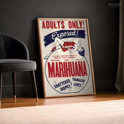 Marihuana Exposed 1936 Vintage Exploitation Movie Poster