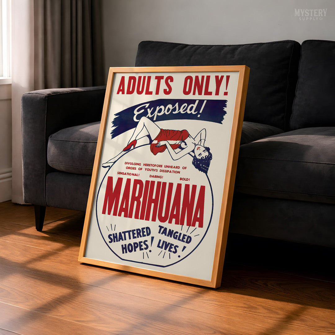 Marihuana Exposed 1936 Vintage Exploitation Movie Poster