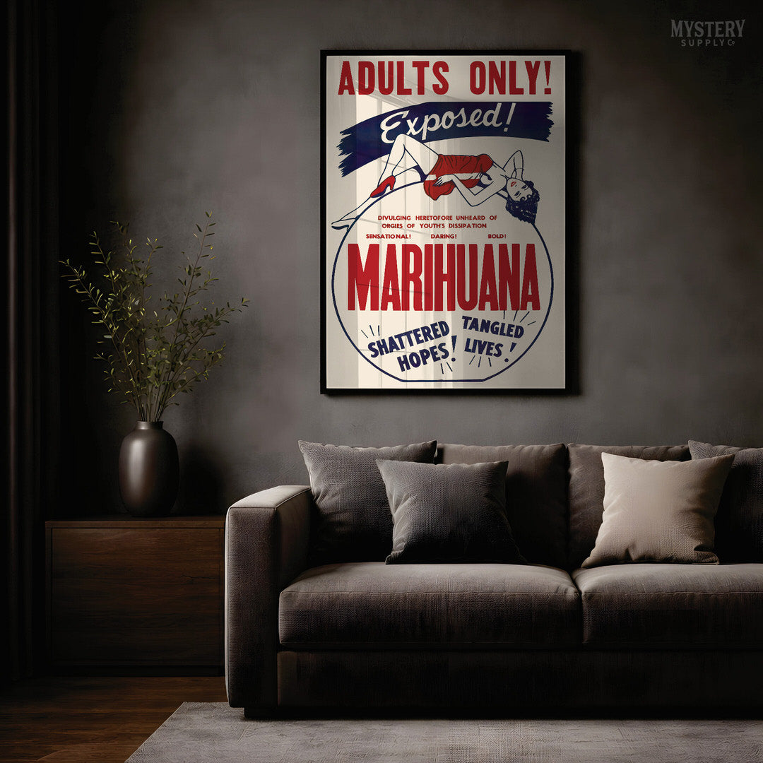Marihuana Exposed 1936 Vintage Exploitation Movie Poster