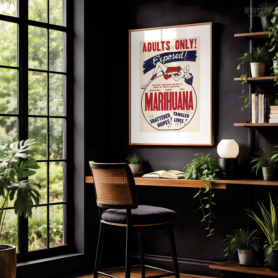 Marihuana Exposed 1936 Vintage Exploitation Movie Poster