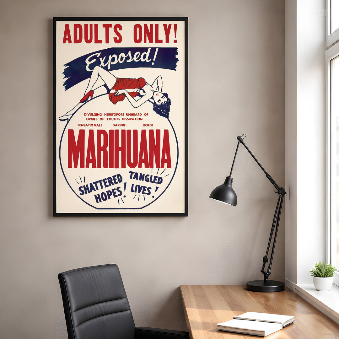 Marihuana Exposed 1936 Vintage Exploitation Movie Poster
