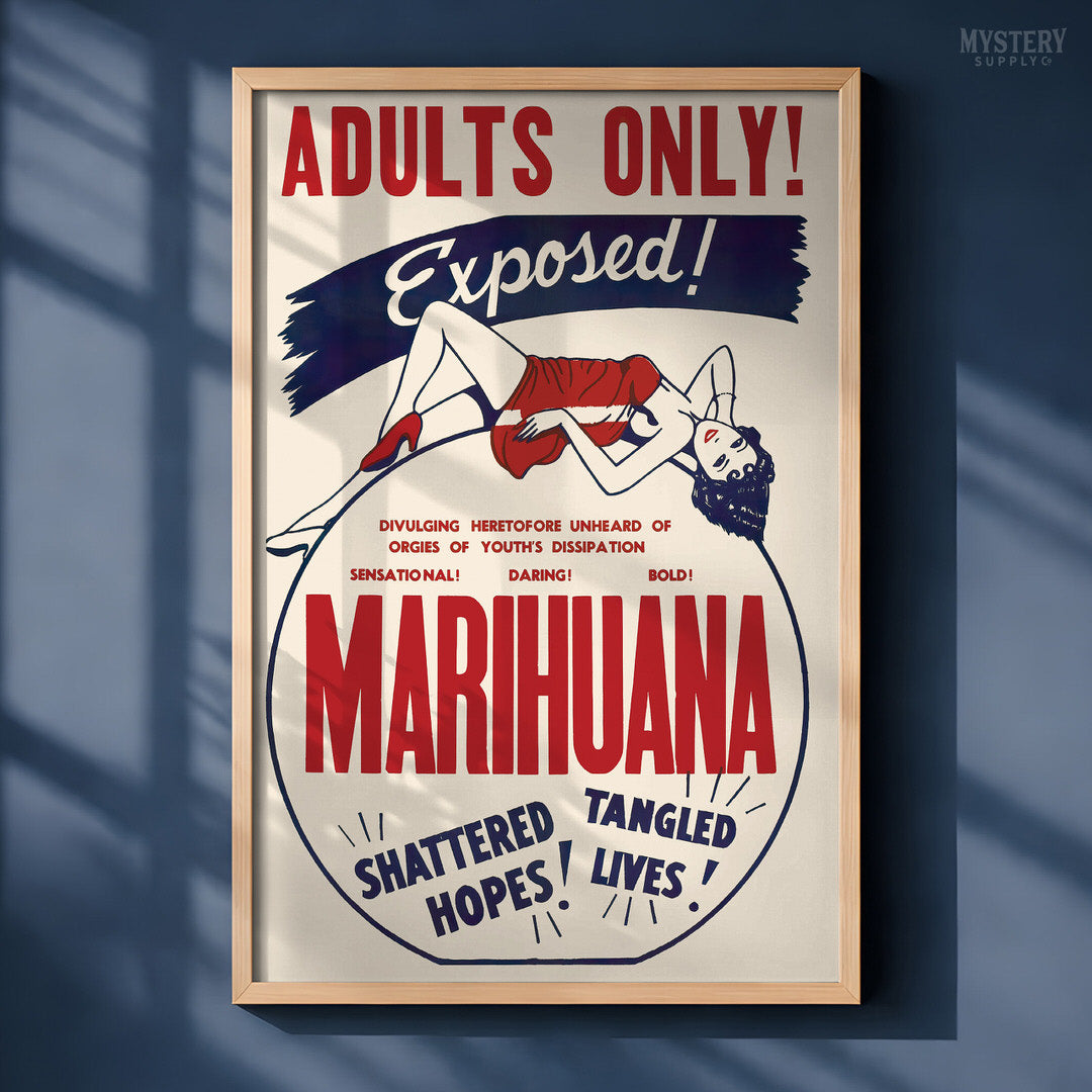 Marihuana Exposed 1936 Vintage Exploitation Movie Poster