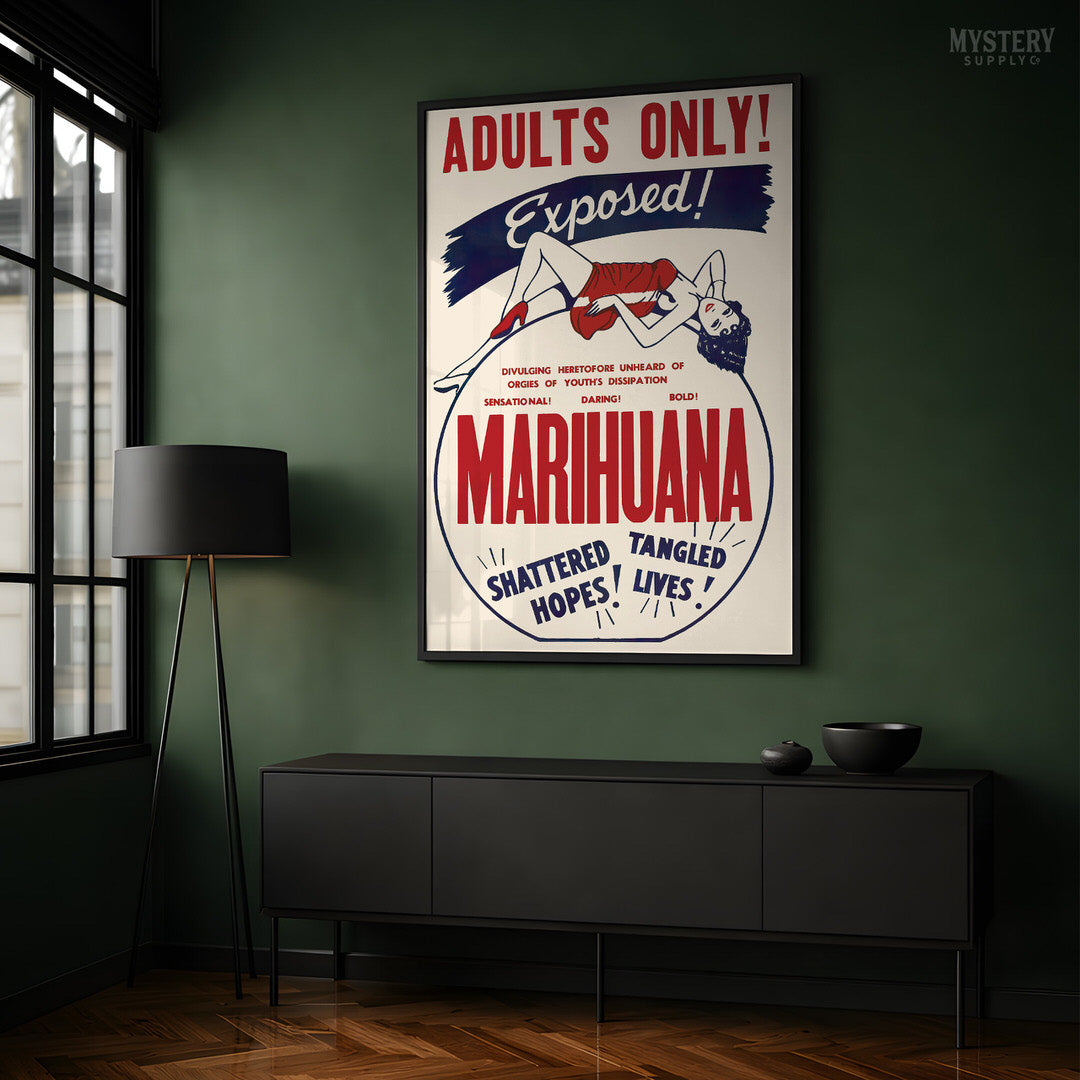 Marihuana Exposed 1936 Vintage Exploitation Movie Poster