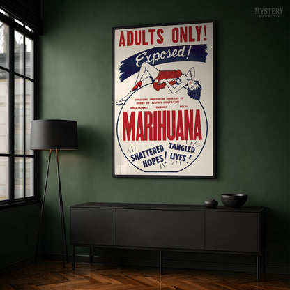 Marihuana Exposed 1936 Vintage Exploitation Movie Poster