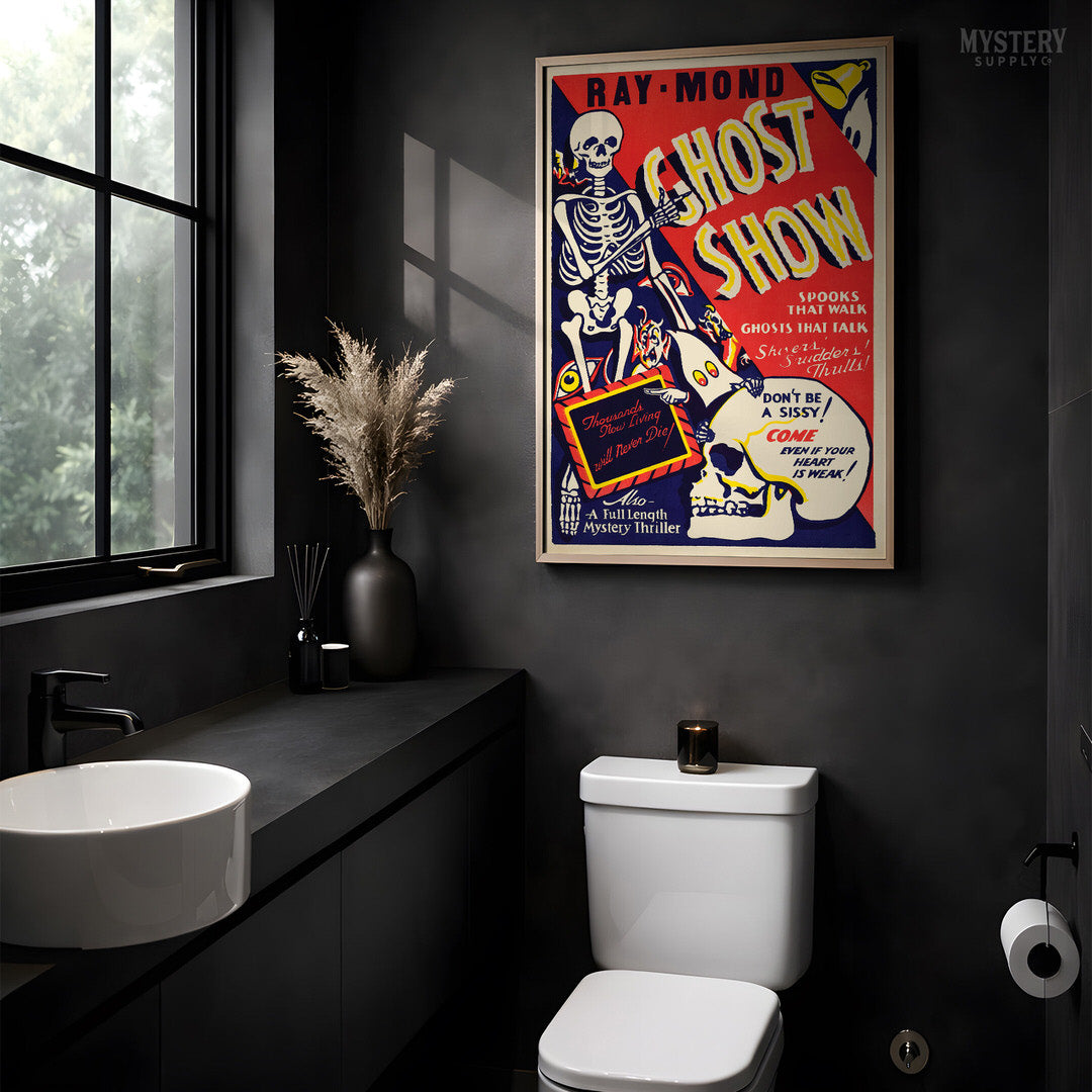 Ray-Mond Ghost Show 1940s Vintage Horror Poster