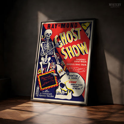 Ray-Mond Ghost Show 1940s Vintage Horror Poster