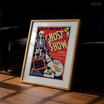 Ray-Mond Ghost Show 1940s Vintage Horror Poster
