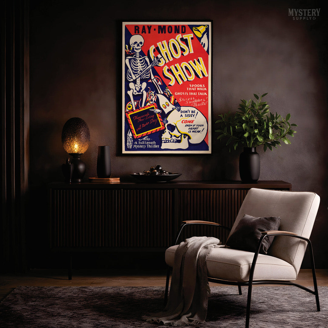 Ray-Mond Ghost Show 1940s Vintage Horror Poster
