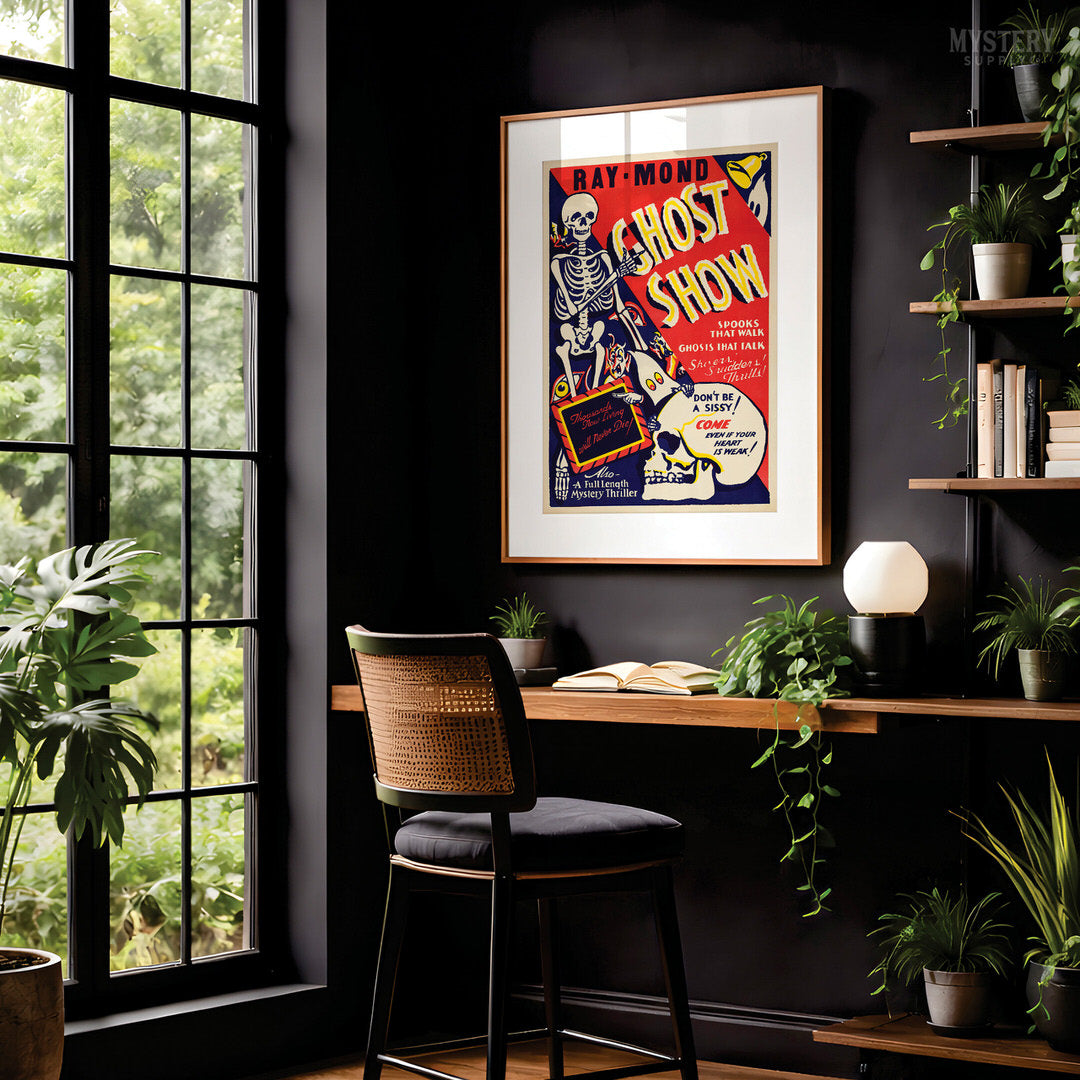 Ray-Mond Ghost Show 1940s Vintage Horror Poster
