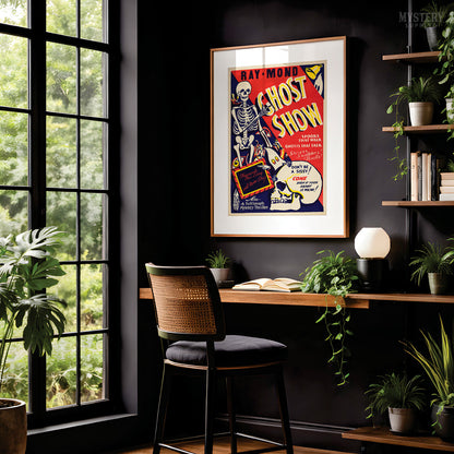 Ray-Mond Ghost Show 1940s Vintage Horror Poster
